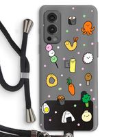 Happy bento friends: OnePlus Nord 2 5G Transparant Hoesje met koord