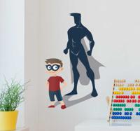 Kinderkamer sticker kleine superheld - thumbnail