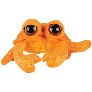 Suki Gifts pluche Krab knuffeldier - cute eyes - oranje - 14 cm   -