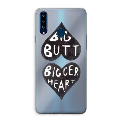 Big butt bigger heart: Samsung Galaxy A20s Transparant Hoesje