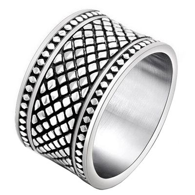 Brede edelstaal heren ring Celtic