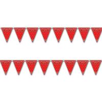 Boeren zakdoek vlaggenlijn - 2x - 366 cm - Cowboy western thema feestversiering - rood