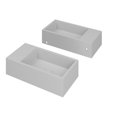 INK Versus Fontein - 36x18x9cm - wasbak rechts - 0 kraangaten - polystone wit mat 3404101