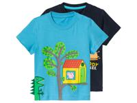 2 jongens T-shirts (98/104, Peppa Pig/marineblauw/lichtblauw) - thumbnail