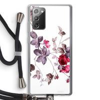 Mooie bloemen: Samsung Galaxy Note 20 / Note 20 5G Transparant Hoesje met koord