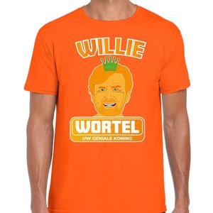 Oranje Koningsdag t-shirt - willie wortel - voor heren