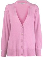 Stella McCartney cardigan oversize à détail cranté - Rose - thumbnail