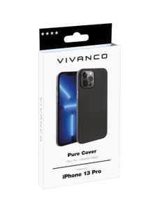 Vivanco Pure Backcover Apple iPhone 13 Pro Zwart Inductieve lading, Stootbestendig