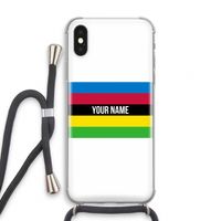 WK Wielrennen: iPhone XS Transparant Hoesje met koord
