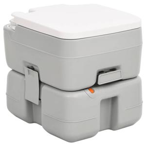 The Living Store Campingtoilet - Grijs - 15L afvaltank - T-spoeling - HDPE materiaal