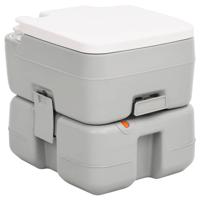 The Living Store Campingtoilet - Grijs - 15L afvaltank - T-spoeling - HDPE materiaal