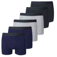 Onderbox boxershorts 6-pack grijs-zwart-blauw