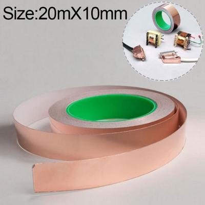 Zuivere Double-sided geleidende koperen Bladkoper Tape signaal Masking Tape grootte: 20 m x 10 mm