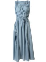 Goen.J robe mi-longue à design froncé - Bleu