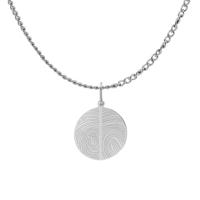 Gepersonaliseerde vingerafdrukken ketting - Stainless steel - Zilver - 13 mm - 2 vingerafdrukken