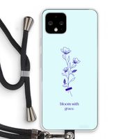 Bloom with grace: Pixel 4 Transparant Hoesje met koord