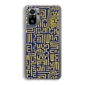 Majorelle Blue Print: Xiaomi Redmi Note 10S Transparant Hoesje