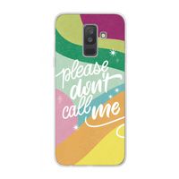 Don't call: Samsung Galaxy A6 Plus (2018) Transparant Hoesje