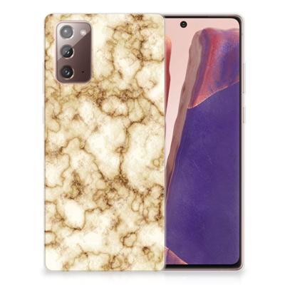 Samsung Note 20 | TPU | Siliconen hoesje | Marmer Goud