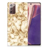Samsung Note 20 | TPU | Siliconen hoesje | Marmer Goud