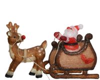 Kerstverlichting kerstman en slee buiten 47 cm 60 LED s Lumineo - Lumineo