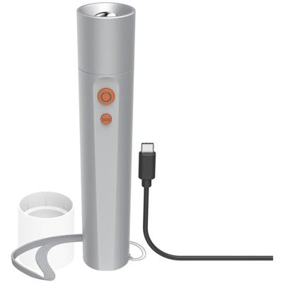 Hama Led-zaklamp oplaadbaar, 4 standen + SOS Grijs Hama Led-zaklamp oplaadbaar, 4 standen + SOS Grijs