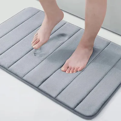 SoftStep Memory Foam Badmat - Antislip, Sneldrogend & Wasbaar - Voor Badkamer of Toilet