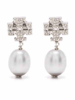 Tory Burch boucles d'oreille à perle de nacre - Argent