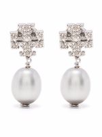 Tory Burch boucles d'oreille à perle de nacre - Argent - thumbnail