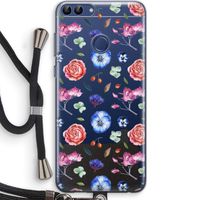 Bloemetjes: Huawei P Smart (2018) Transparant Hoesje met koord