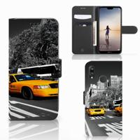 Huawei P20 Lite | Flip Cover | New York Taxi