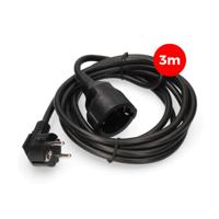 Verlengbare Kabel EDM 23212 Zwart 3 m Verlengbare Kabel EDM 23212 Zwart 3 m
