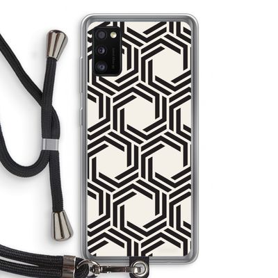 Geometrisch patroon: Samsung Galaxy A41 Transparant Hoesje met koord