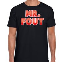 Foute party t-shirt voor heren - Mr. Fout - zwart/rood - carnaval - thumbnail