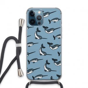 Narwhal: iPhone 13 Pro Max Transparant Hoesje met koord