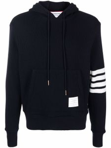 Thom Browne hoodie à détail rayé 4 bandes signature - Bleu