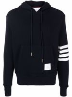 Thom Browne hoodie à détail rayé 4 bandes signature - Bleu