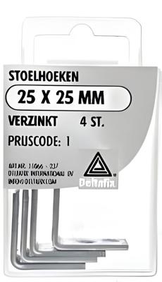 Stoelhoeken 25 25mm verz 4st - Deltafix