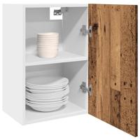 Hangkast 40x31x60 cm bewerkt hout oud houtkleurig Hangkast 40x31x60 cm bewerkt hout oud houtkleurig