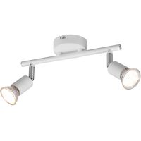 LED Plafondspot - Trion Pamo - GU10 Fitting - 2-lichts - Rond - Mat Wit - Aluminium - thumbnail