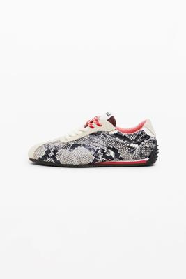 Slangenprint sneakers - WHITE - 41