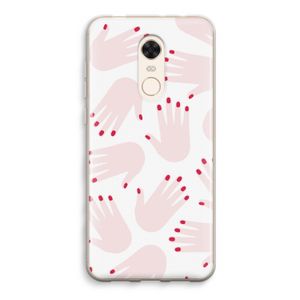 Hands pink: Xiaomi Redmi 5 Transparant Hoesje