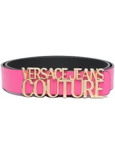 Versace Jeans Couture ceinture en cuir à boucle logo - Rose