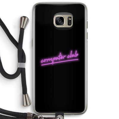 Vice Black: Samsung Galaxy S7 Edge Transparant Hoesje met koord