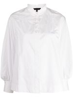 SHIATZY CHEN knotted-button poplin shirt - Blanc