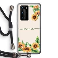 Zonnebloemen: Huawei P40 Pro Transparant Hoesje met koord