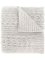 N.Peal wide cable knit scarf - Gris