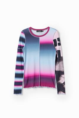 T-shirt tie-dye patchwork - BLACK - L