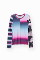 T-shirt tie-dye patchwork - BLACK - L