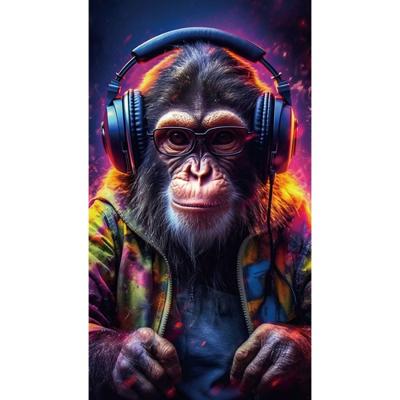 Glasschilderij - Aap - 55 x 100 cm Glasschilderij - Aap - 55 x 100 cm